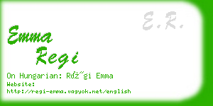 emma regi business card